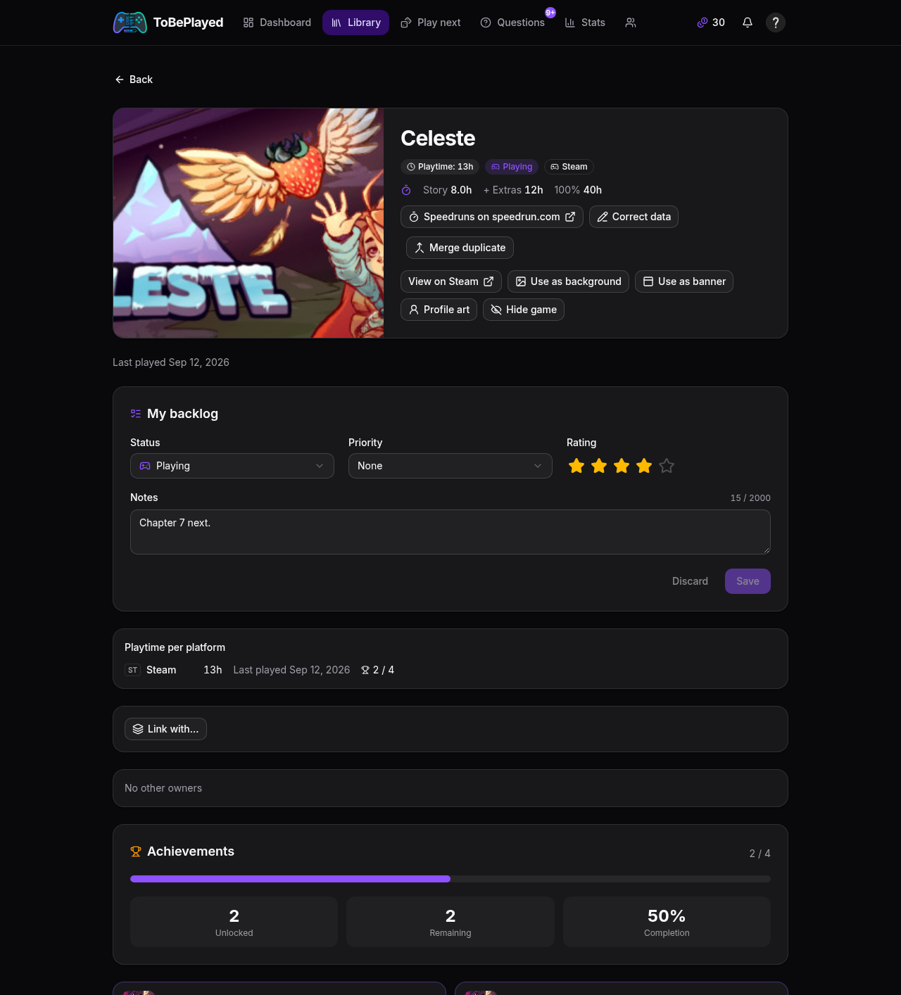 Game detail